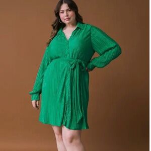 A Solid Woven Mini Dress